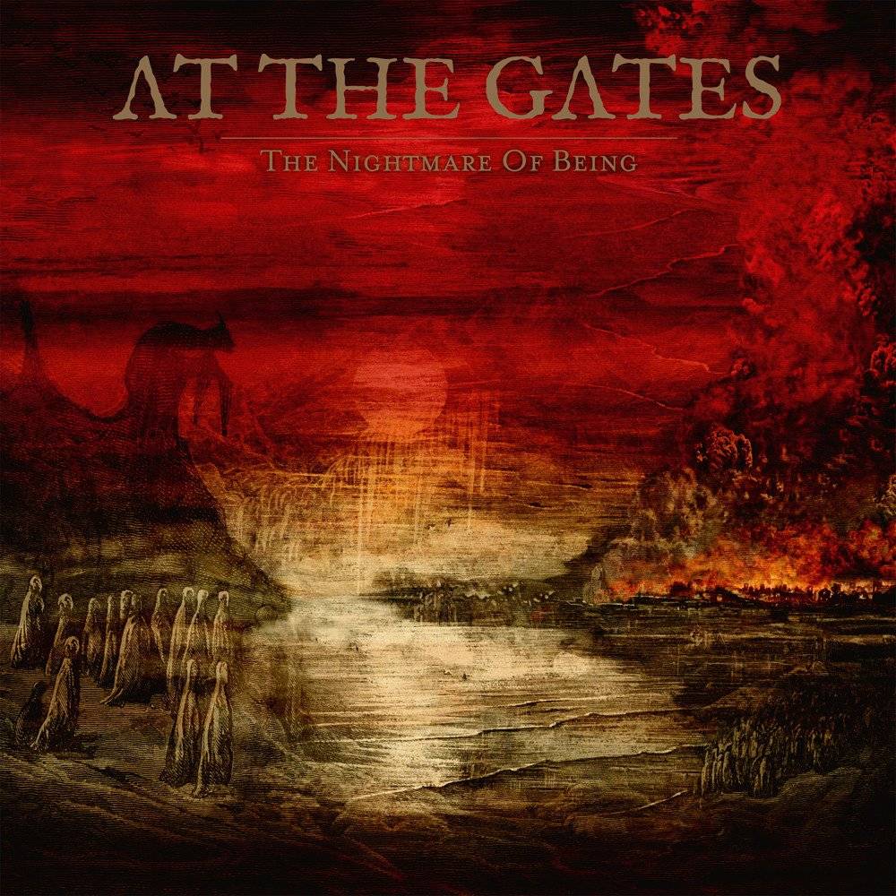 the album cover for At The Gates - The Nightmare Of Being [Indie Exclusive Limited Edition Bone LP]