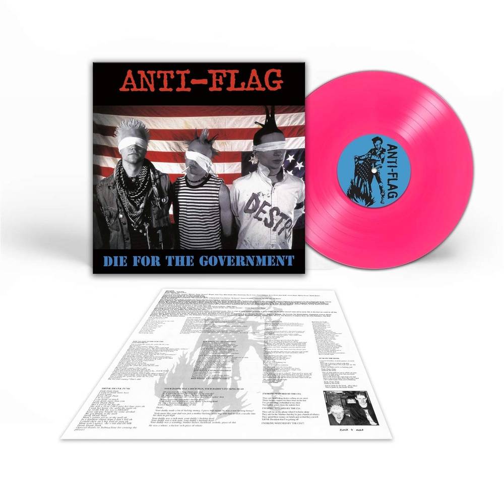 the album cover for Anti-Flag - Die For The Government [Limited Edition Semi-Transparent Neon Pink LP]