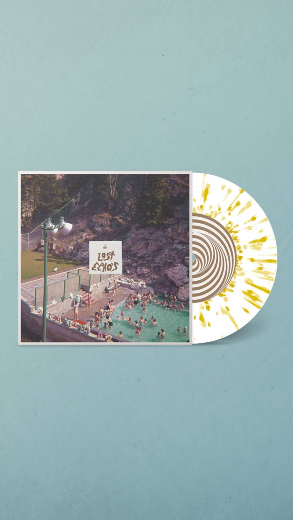 the album cover for Ghost Woman - Lost Echo's [Indie Exclusive Limited Edition White/Gold Splatter 7in Single]