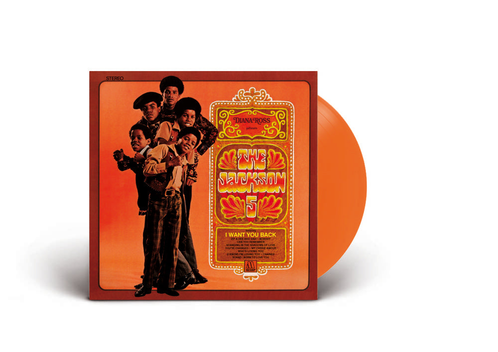 the album cover for Jackson 5 - Diana Ross Presents... [RSD Essential Indie Colorway Orange LP]