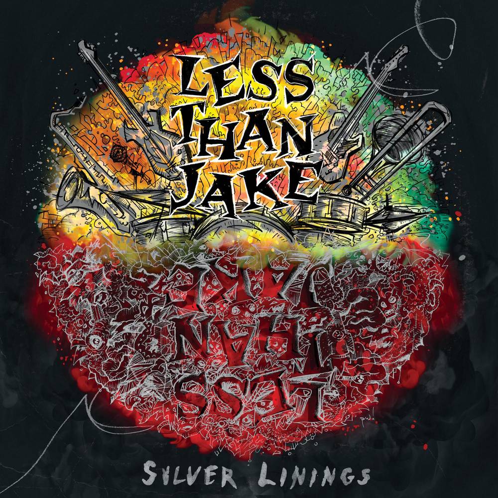 the album cover for Less Than Jake - Silver Linings [Limited Edition Pink LP]