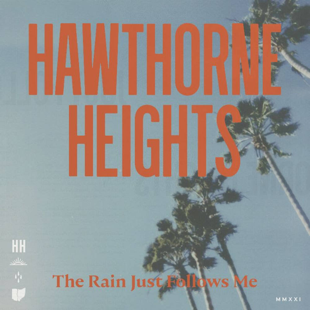 the album cover for Hawthorne Heights - The Rain Just Follows Me [Indie Exclusive Limited Edition Black, White & Red Tri-Striped LP]