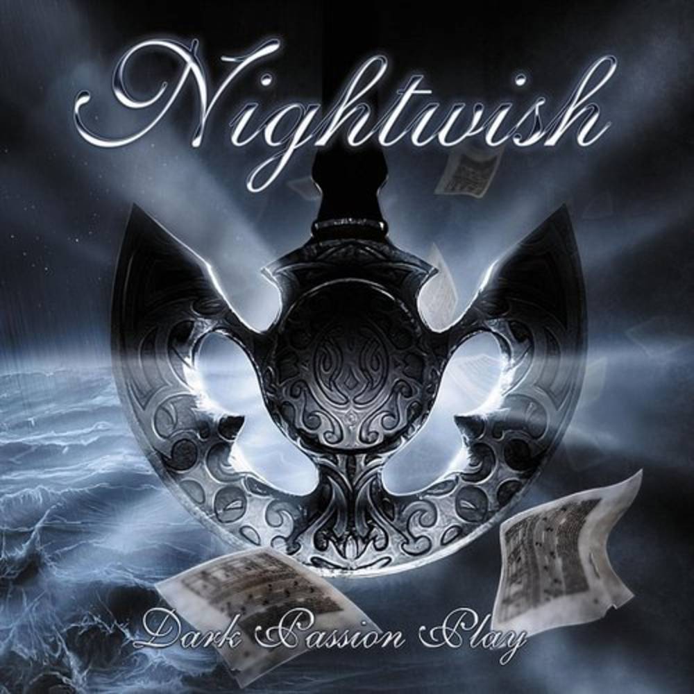 the album cover for Nightwish - Dark Passion Play [Limited Edition White W/Blue Splatter 2LP]