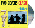 the album cover for Culture - Two Sevens Clash [RSD Essential Clear w/ Blue & Yellow Smoke LP]
