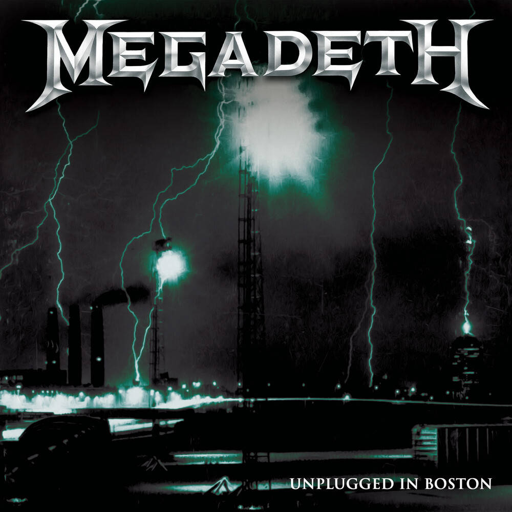 the album cover for Megadeth - Unplugged In Boston [Metallic Silver LP]