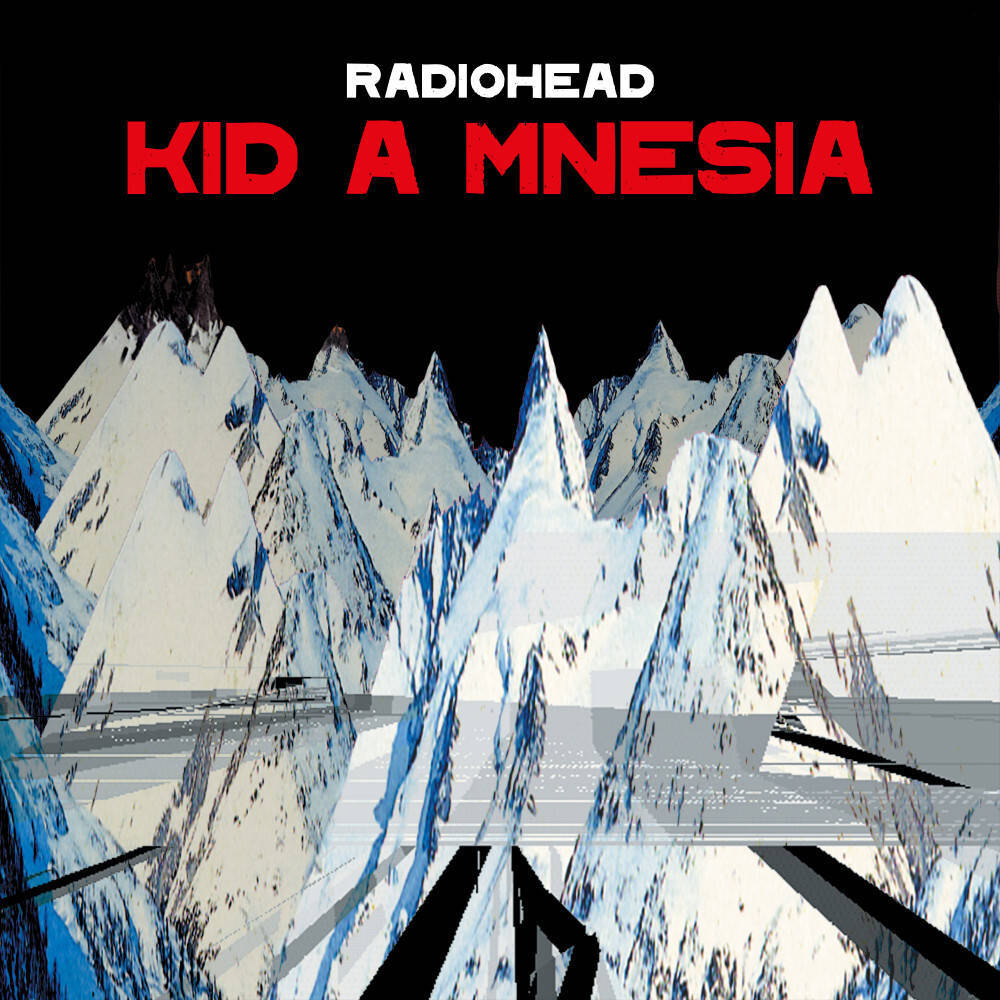 the album cover for Radiohead - KID A MNESIA [Indie Exclusive Limited Edition Red 3LP]