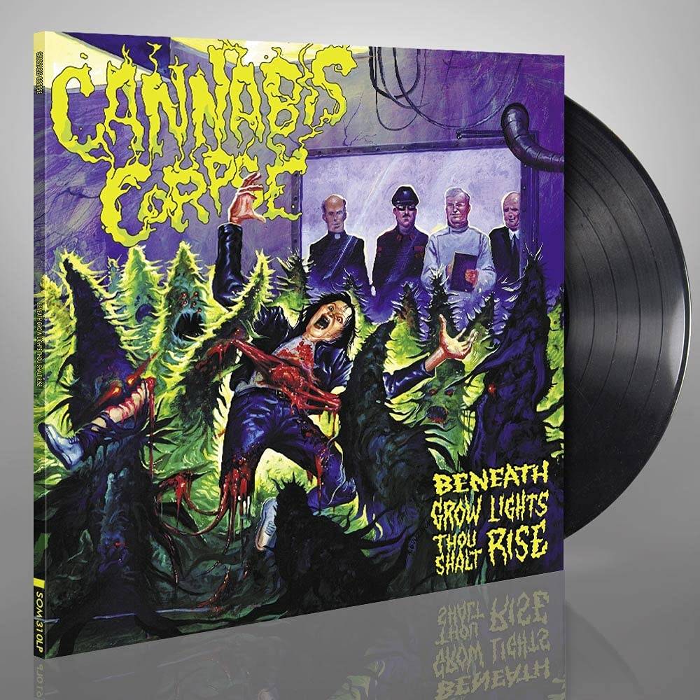 the album cover for Cannabis Corpse - Beneath Grow Lights Thou Shalt Rise [LP]