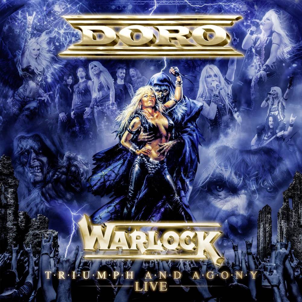the album cover for Doro - Warlock - Triumph & Agony Live [Marbled Black & White LP]