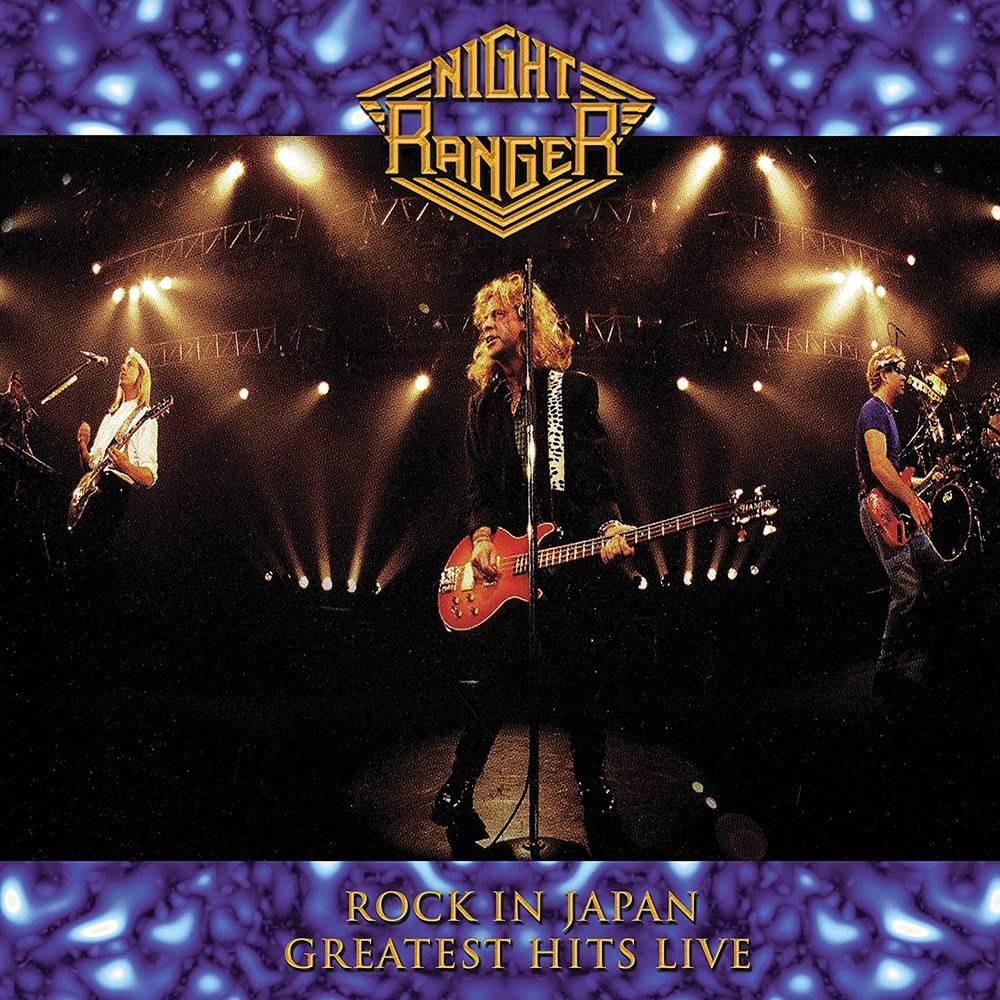 the album cover for Night Ranger - Rock In Japan - Greatest Hits Live [Limited Edition Blue LP]