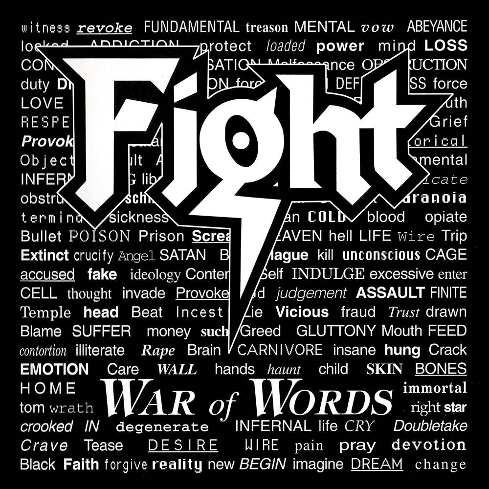 the album cover for Fight - War Of Words [Indie Exclusive Limited Edition White LP]