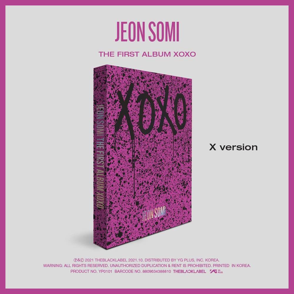 the album cover for Jeon Somi - XOXO [Pink CD Box Set]