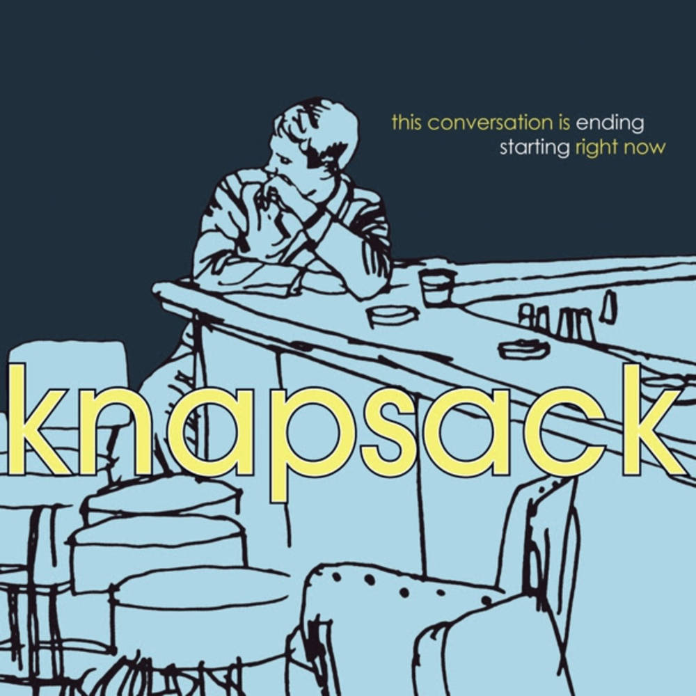 the album cover for Knapsack - This Conversation Is Ending Starting Right Now [Easter Yellow LP]
