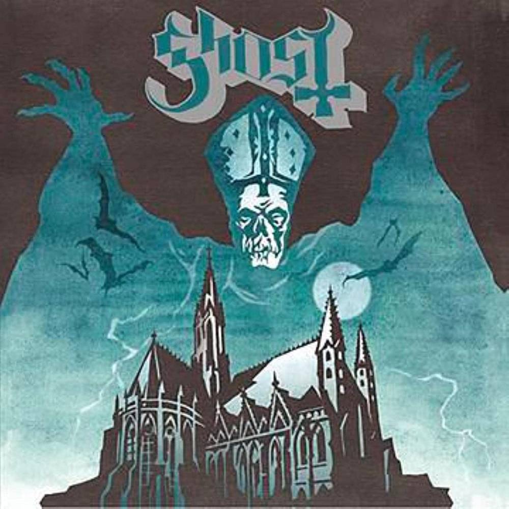 the album cover for Ghost - Opus Eponymous [Turquoise Sparkle LP]