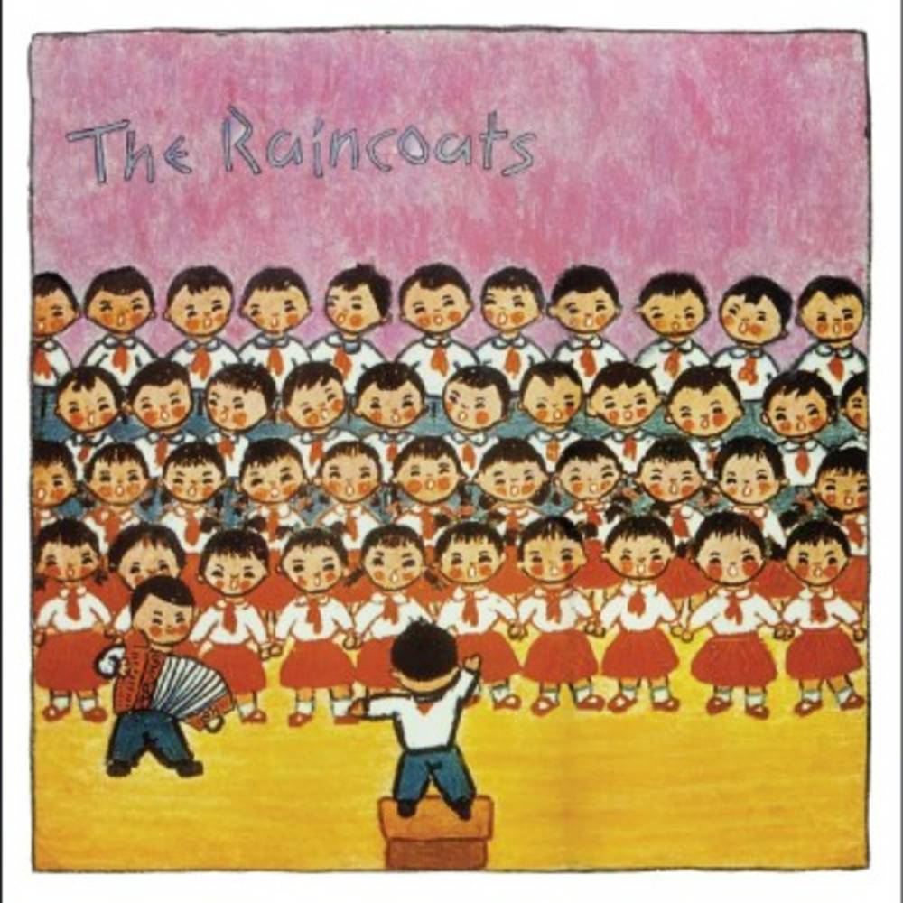 the album cover for The Raincoats - The Raincoats: 40th Anniversary Remaster [Indie Exclusive Limited Edition Opaque Yellow & Red Swirl LP]