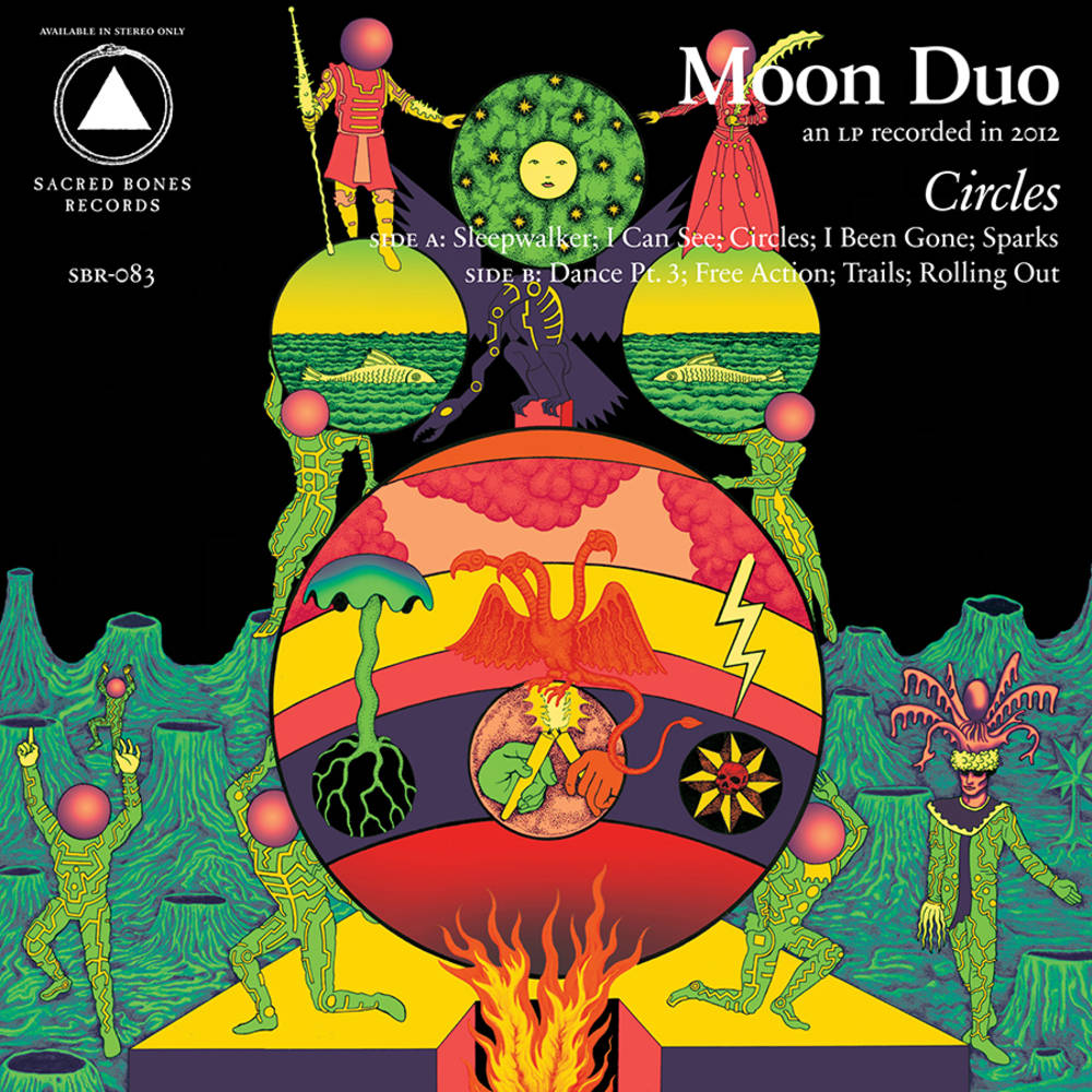 the album cover for Moon Duo - Circles [Green LP]