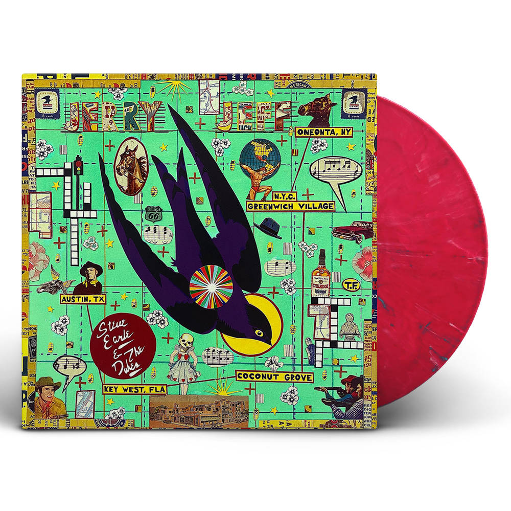 the album cover for Steve Earle & The Dukes - JERRY JEFF [Limited Edition Texas Exclusive LP]