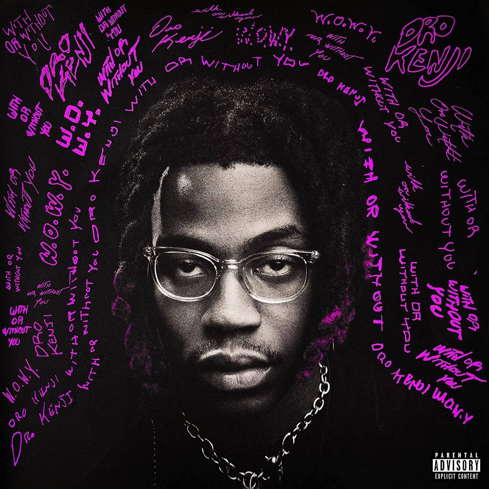 the album cover for Dro Kenji - WITH OR WITHOUT YOU [Clear w/ Purple Splatter LP]
