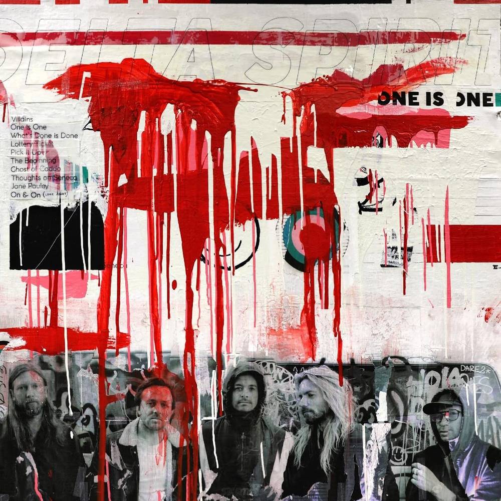 the album cover for Delta Spirit - One Is One [Indie Exclusive Limited Edition Red, White, Teal LP]
