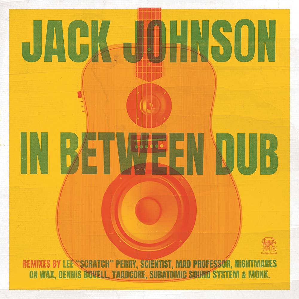 the album cover for Jack Johnson - In Between Dub [Indie Exclusive Limited Edition Milky White LP]