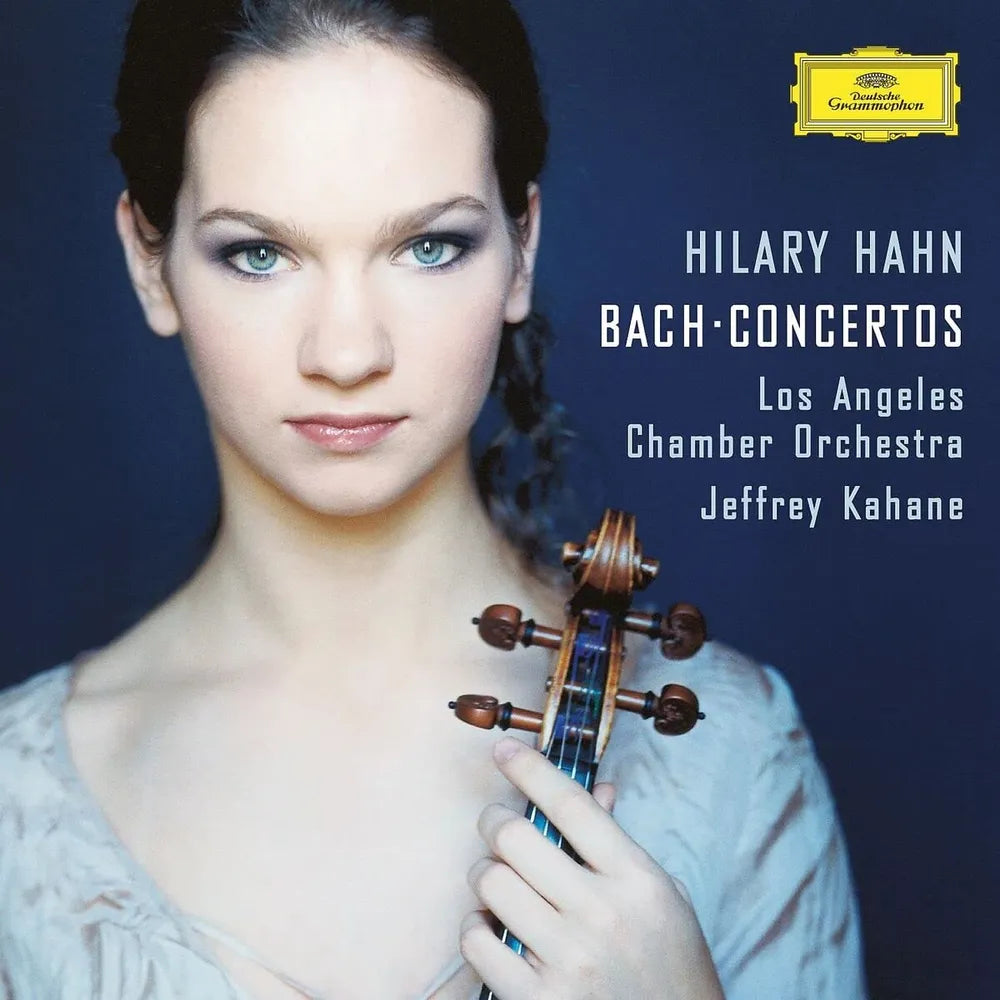 the album cover for Hilary Hahn/Los Angeles Chamber Orchestra/Jeffrey Kahane - J.S. Bach: Violin Concertos [2 LP]