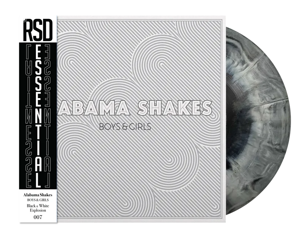 the album cover for Alabama Shakes - Boys & Girls [RSD Essential Black & White Explosion LP]