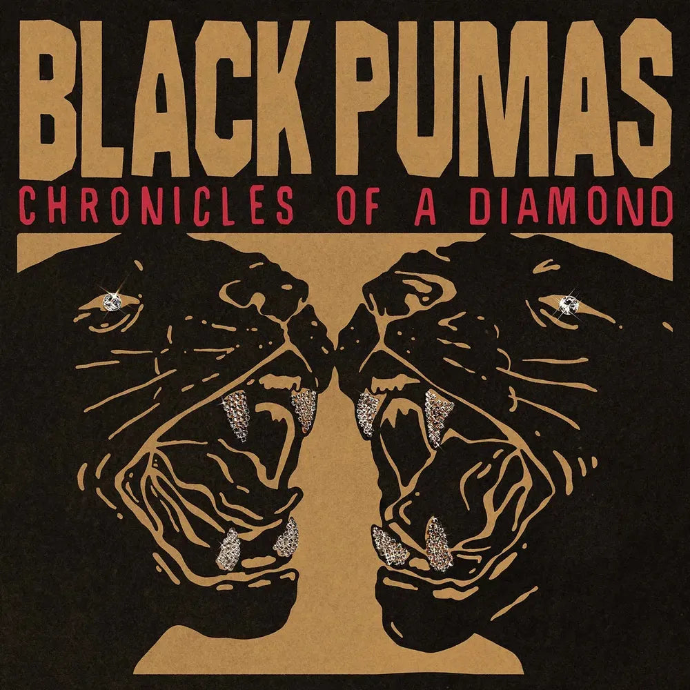 the album cover for Black Pumas - Chronicles Of A Diamond [Indie Exclusive Limited Edition Cloudy Clear & Red LP]