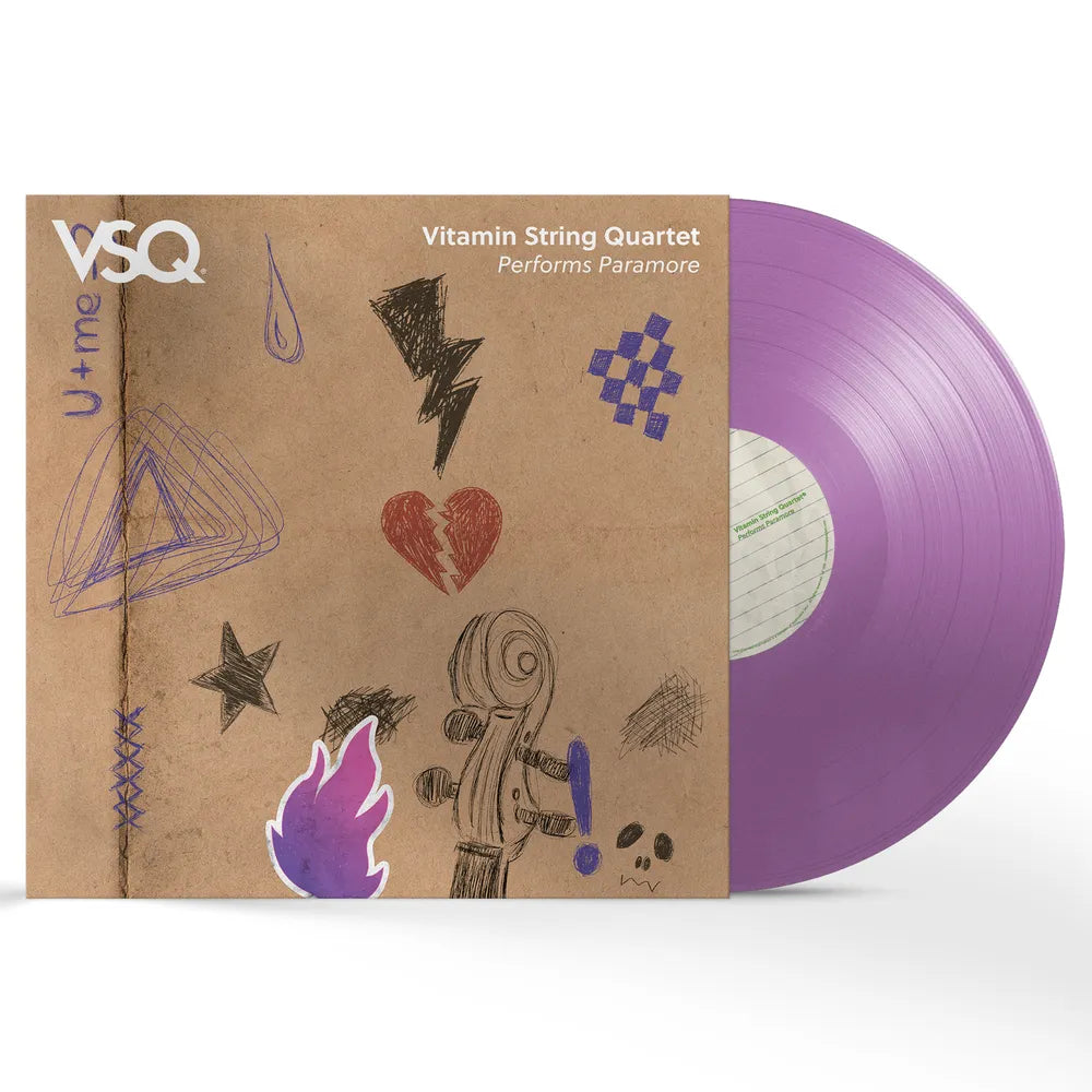 the album cover for Vitamin String Quartet - VSQ Preforms Paramore [Indie Exclusive Violet LP]