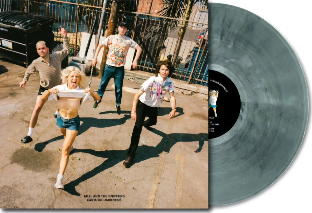 the album cover for Amyl and The Sniffers - Cartoon Darkness [Doing In Me Lungs Edition LP]