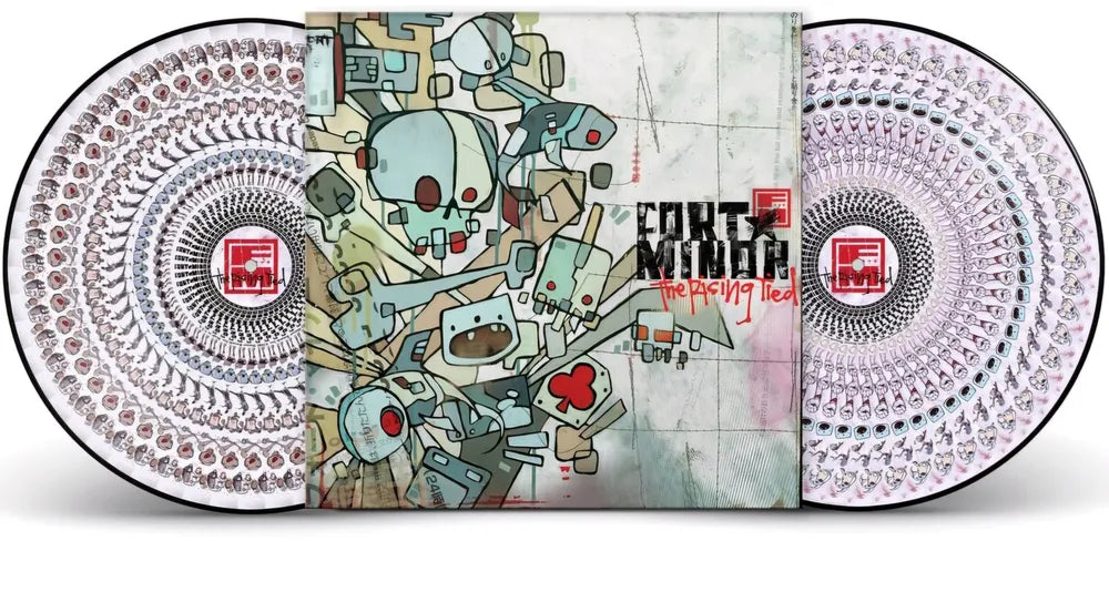 the album cover for Fort Minor - The Rising Tied [Indie Exclusive Limited Edition Zeotrope Picture Disc 2LP]