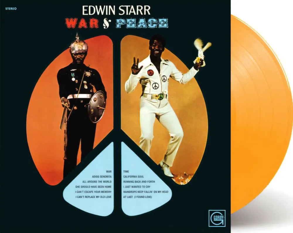 the album cover for Edwin Starr - War & Peace [RSD Essential Indie Colorway Orange LP]