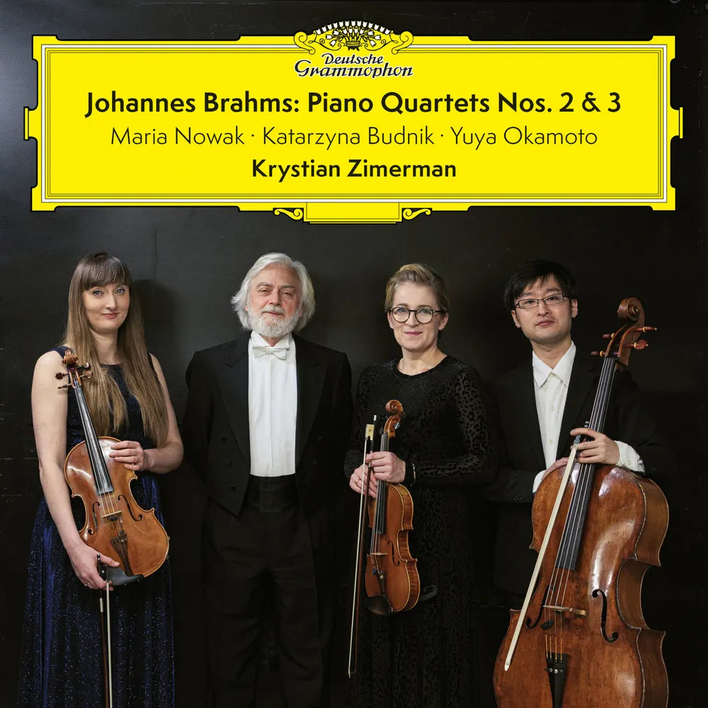 the album cover for Krystian Zimerman - Brahms: Piano Quartets Nos. 2 & 3