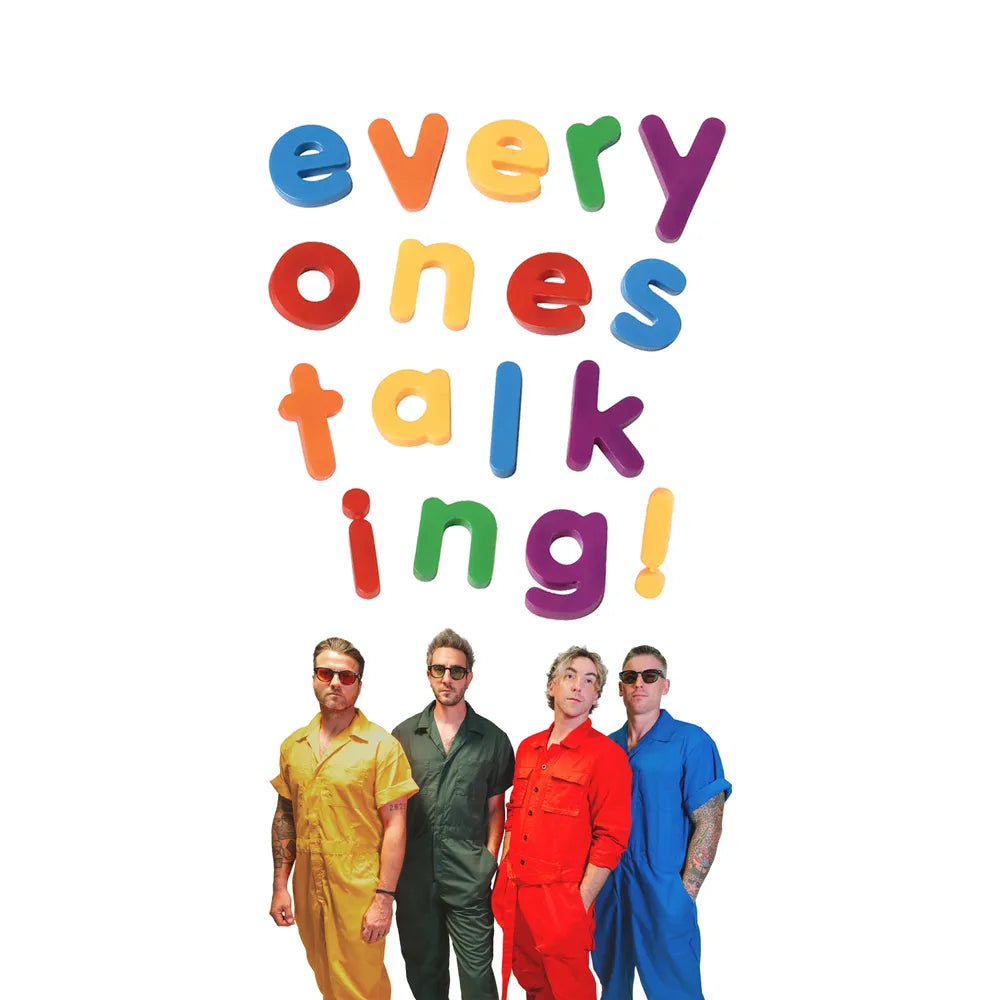 the album cover for All Time Low - Everyone's Talking! [White Colored Vinyl]