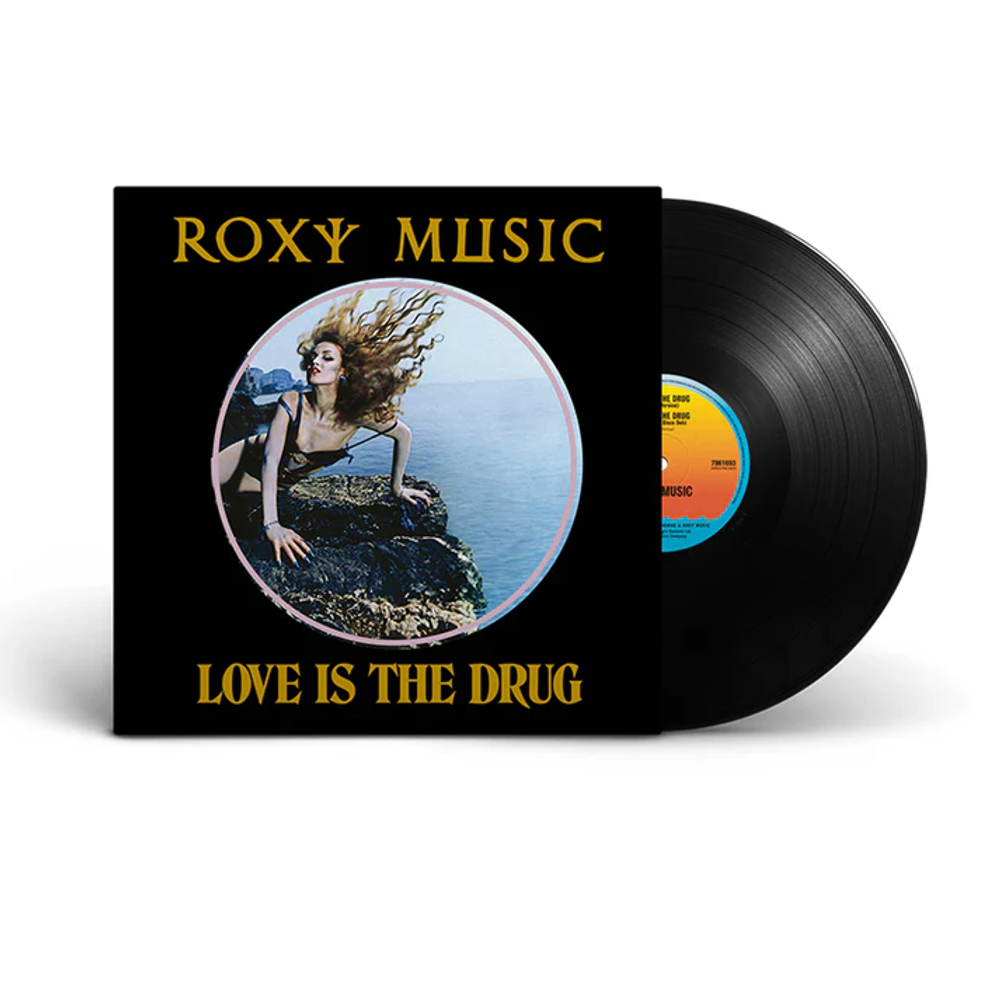 the album cover for Roxy Music - Love Is The Drug