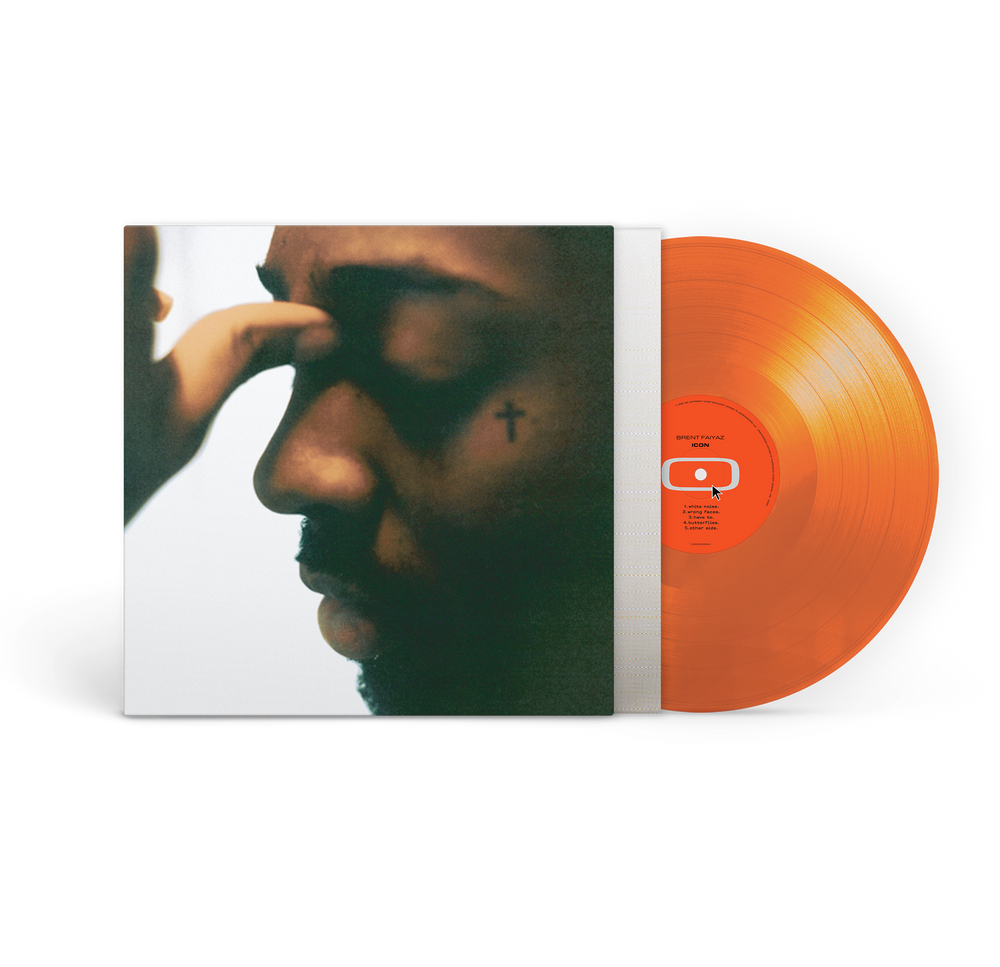 the album cover for Brent Faiyaz - Icon [RSD Essentials - Orange Vinyl]