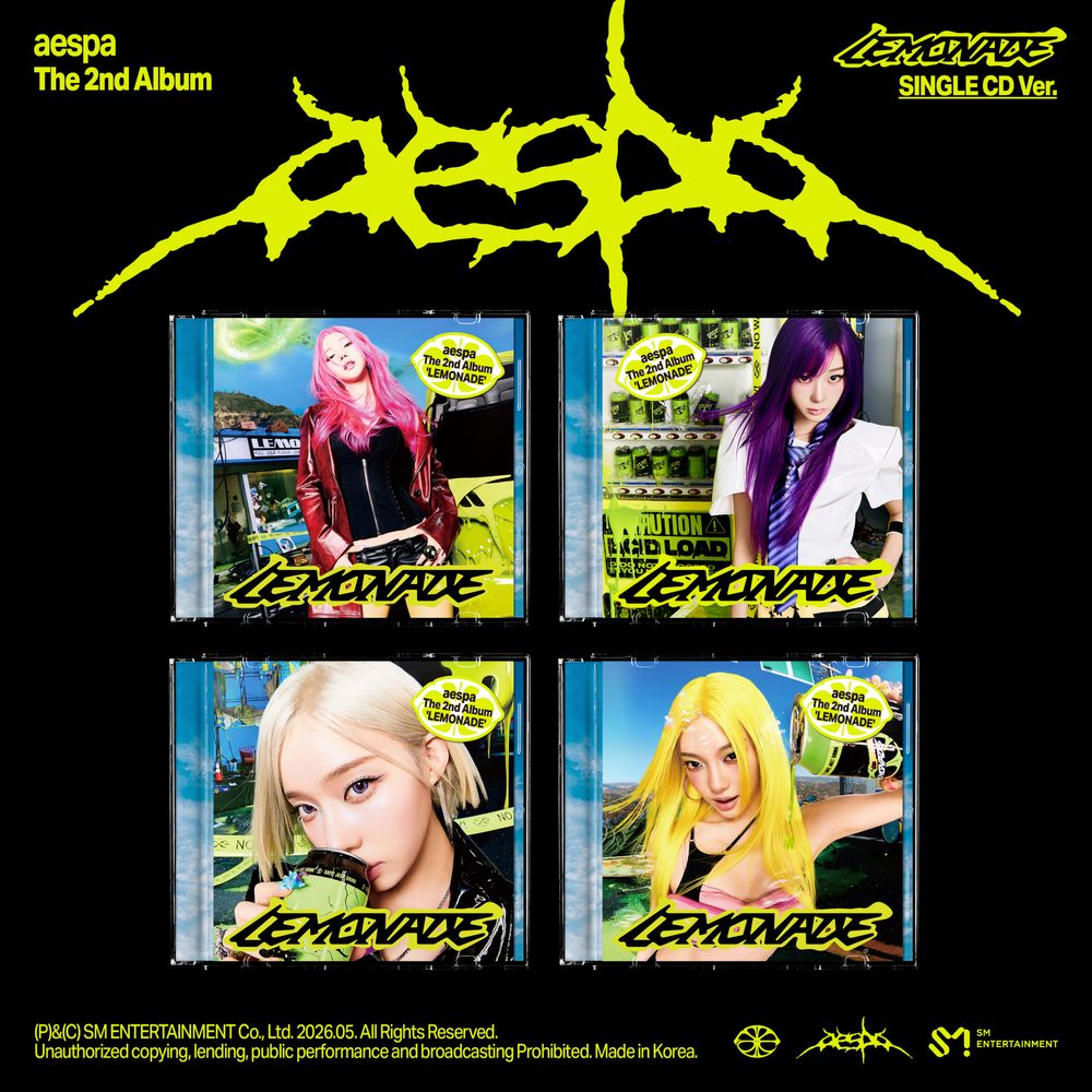the album cover for Aespa - LEMONADE (SINGLE CD Ver.) [KARINA]