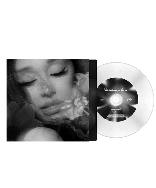 the album cover for Ariana Grande - hate that i made you love me [dandelion white]