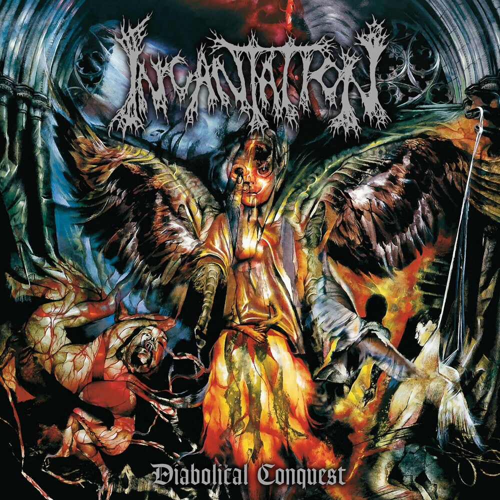 the album cover for Incantation - Diabolical Conquest (Blue) [Colored Vinyl]
