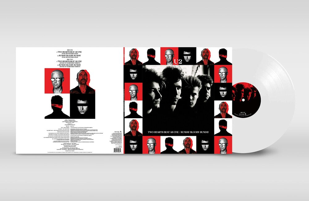 the album cover for U2 - Two Hearts Beat As One/Sunday Bloody Sunday - War & Surrender Mixes [RSD 2023] []