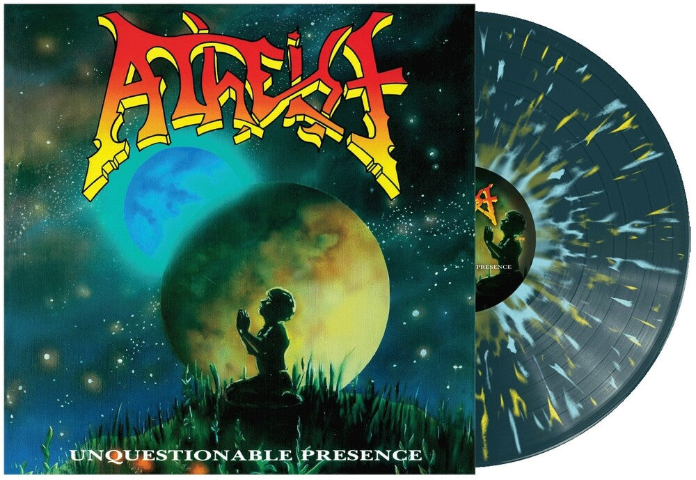 the album cover for Atheist - Unquestionable Presence - Splatter [Colored Vinyl]