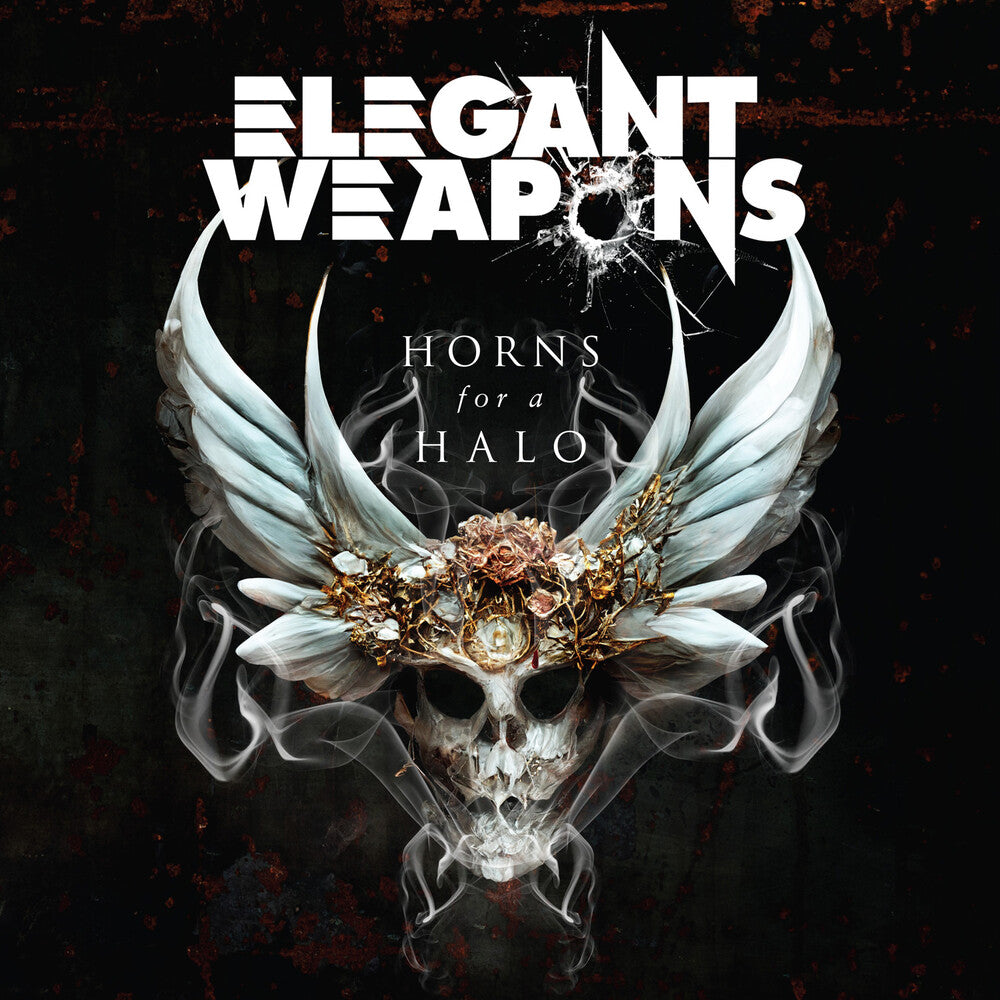 the album cover for Elegant Weapons - Horns For A Halo