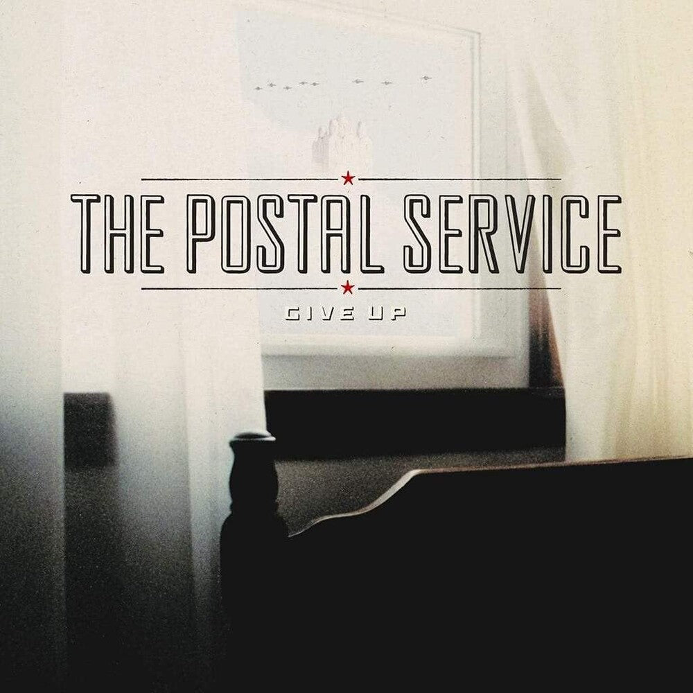 the album cover for The Postal Service - Give Up: 20th Anniversary Edition [Limited Edition Blue W/ Metallic Silver LP]