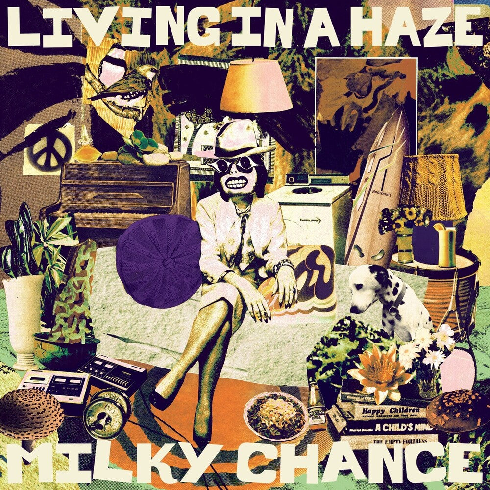 the album cover for Milky Chance - Living In A Haze [Indie Exclusive Limited Edition Ocean Blue LP]