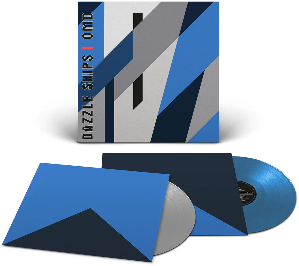 the album cover for Orchestral Manoeuvres in the Dark (O.M.D.) - Dazzle Ships: 40th Anniversary (Blue) [Colored Vinyl] (Slv)