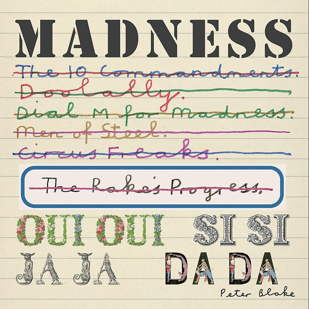 the album cover for Madness - Oui Oui Si Si Ja Ja Da Da
