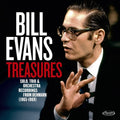 the album cover for Bill Evans - Treasures: Solo, Trio & Orchestra In Denmark 1965