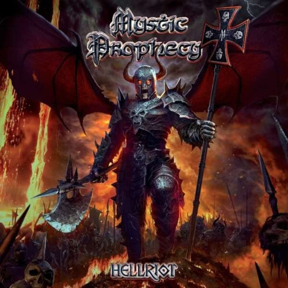the album cover for Mystic Prophecy - Hellriot (Medb)