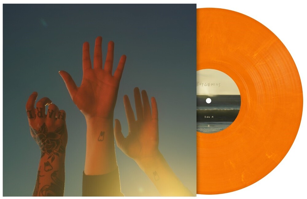 the album cover for boygenius - the record [Import Limited Edition Orange LP]