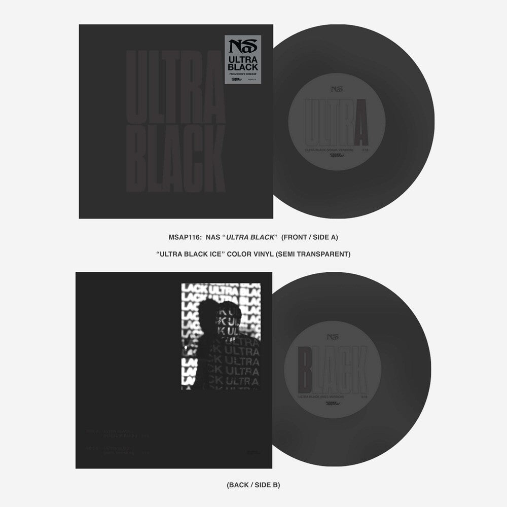 the album cover for Nas - Ultra Black [Colored Vinyl]