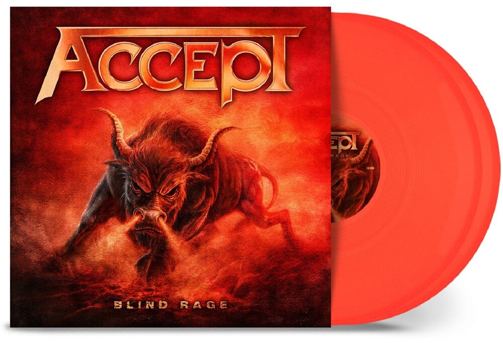 the album cover for Accept - Blind Rage [Indie Exclusive] Neon Orange [Colored Vinyl] (Gate) (Org)