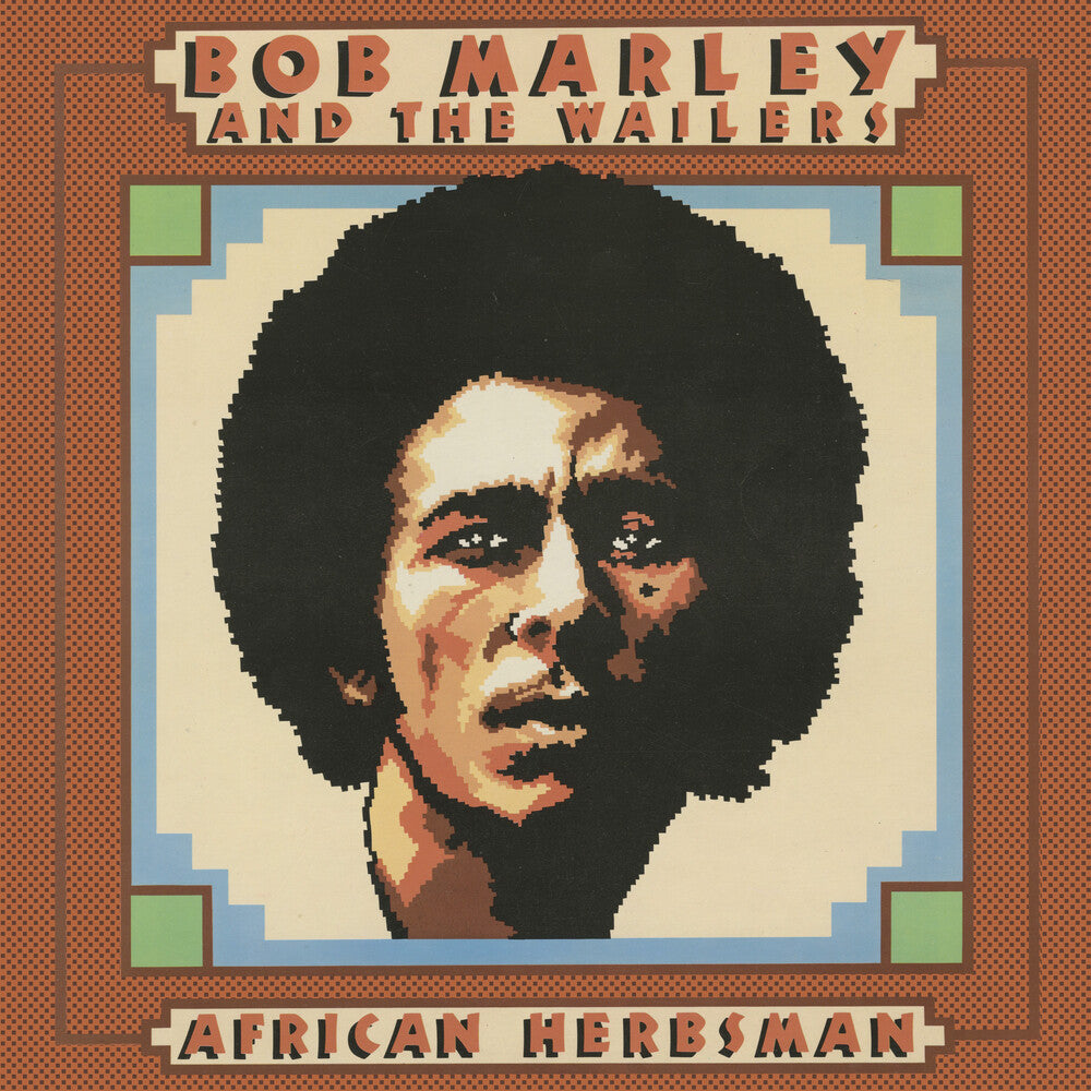 the album cover for Bob Marley & The Wailers - African Herbsman - Yellow/Black Splatter (Blk)
